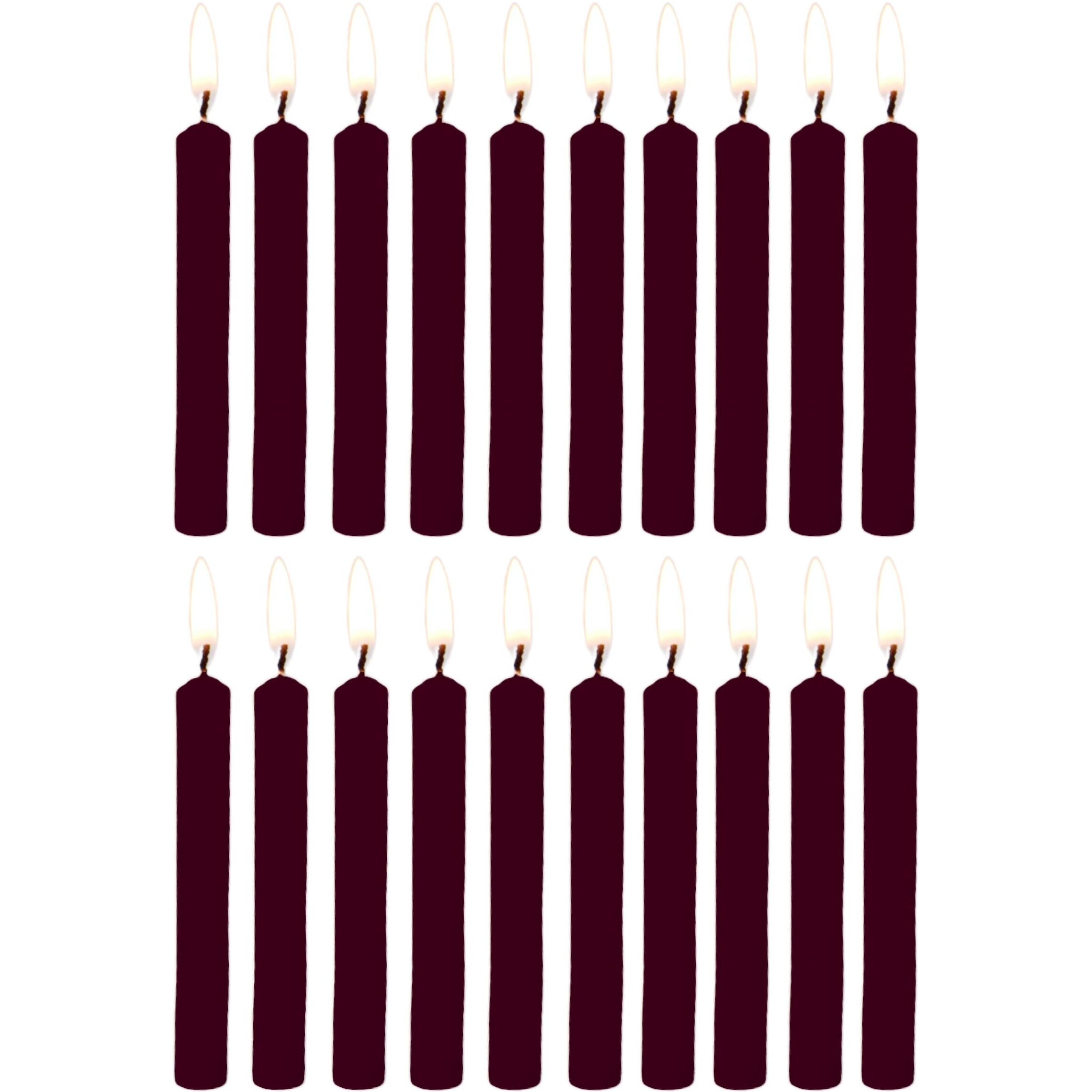 PROSPERRO LUMO by Parkash Candles Chime Candles Set of 20 | Ritual Spell Candle | Unscented (Dark Brown), Wax