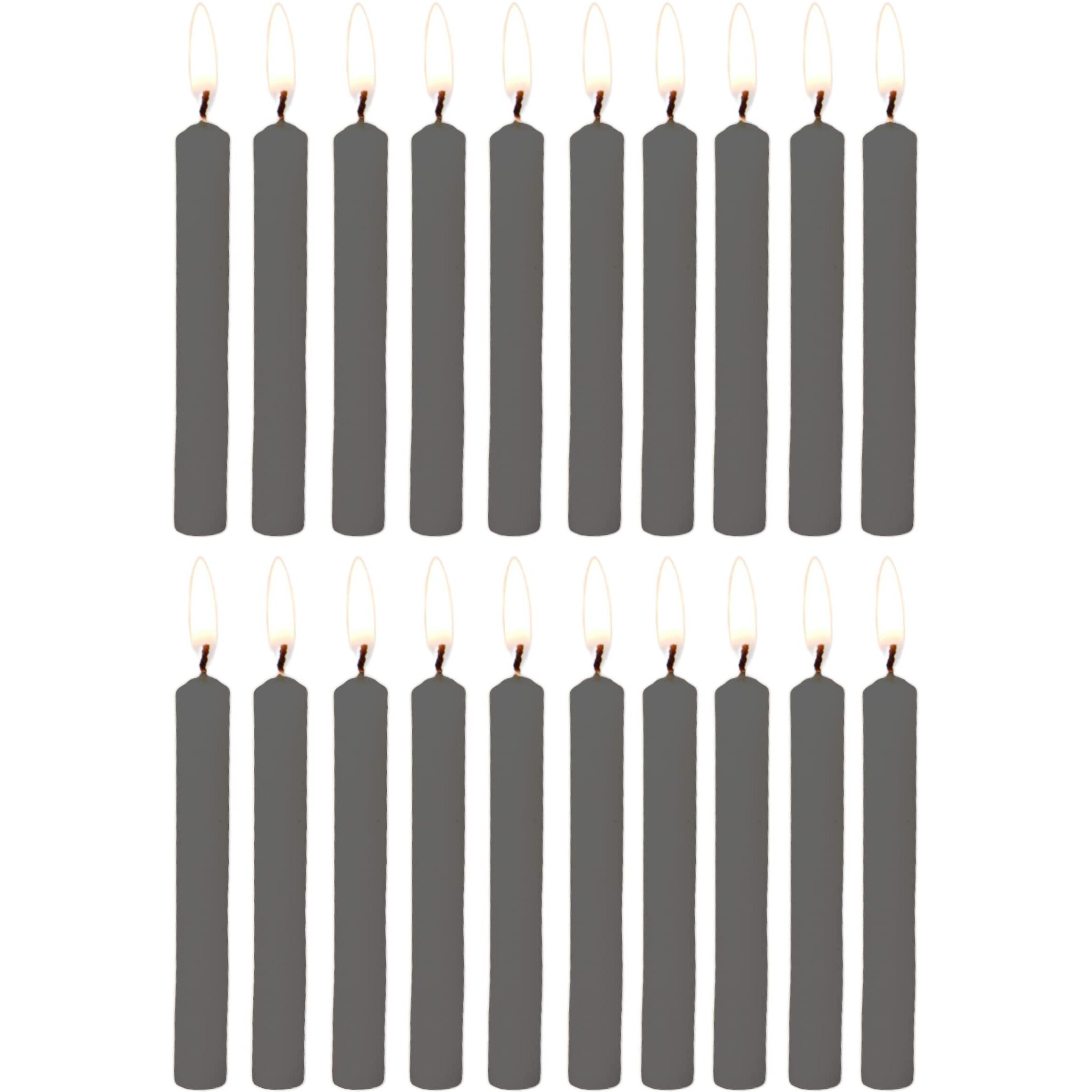 PROSPERRO LUMO by Parkash Candles Chime Candles Set of 20 | Ritual Spell Candle | Unscented ( Grey)