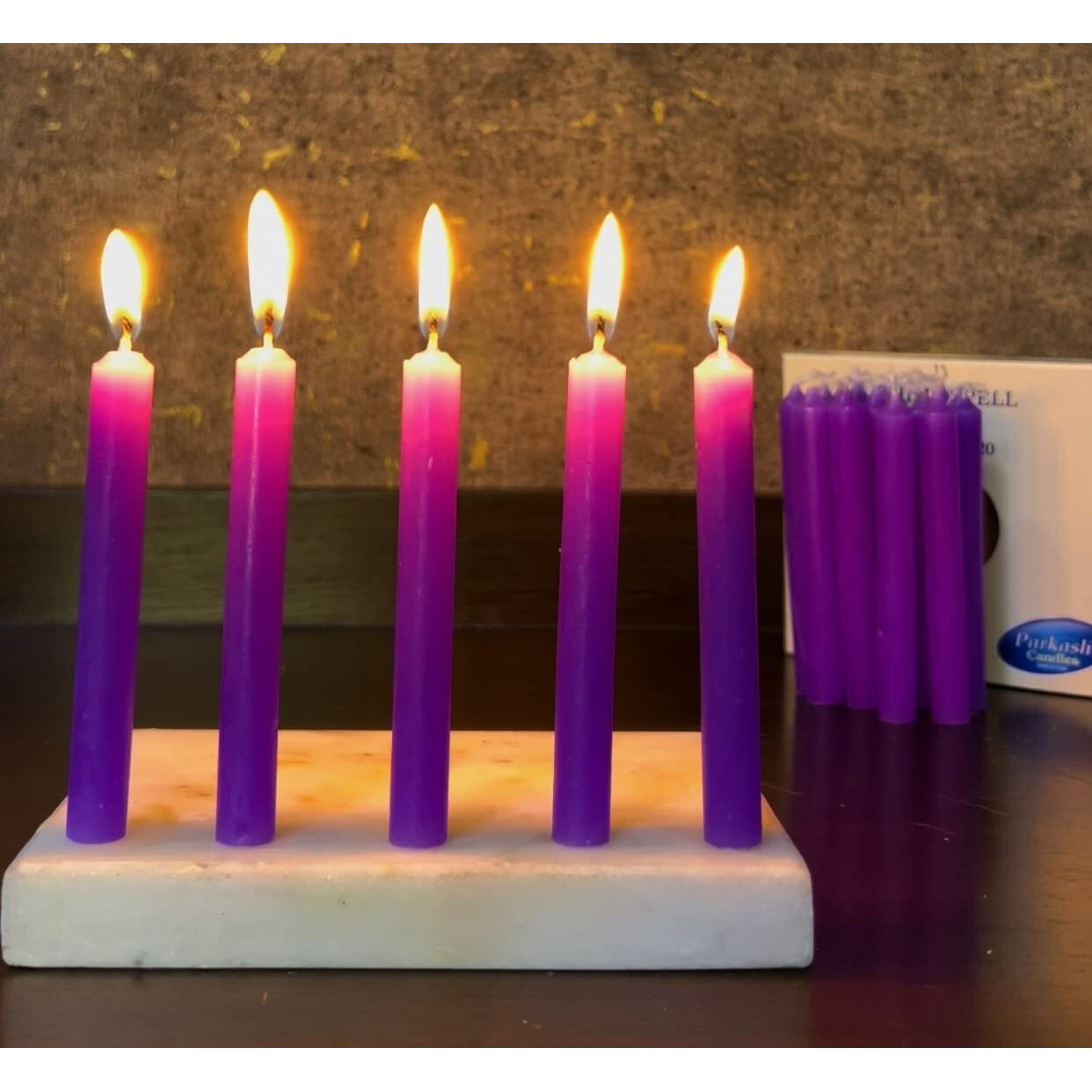 PROSPERRO LUMO by Parkash Candles Chime Candles Set of 20 | Ritual Spell Candle | Unscented (Purple), Wax