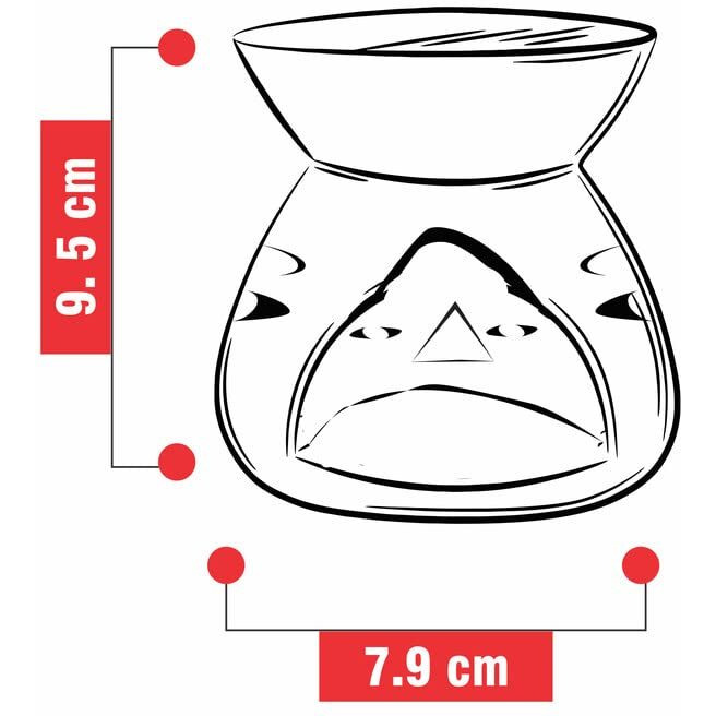 Pure Source India Ceramic Clay Candle Operated Aroma Burner|Oil Diffuser Coming with 1 Tea Candle (Green  9 Cm)