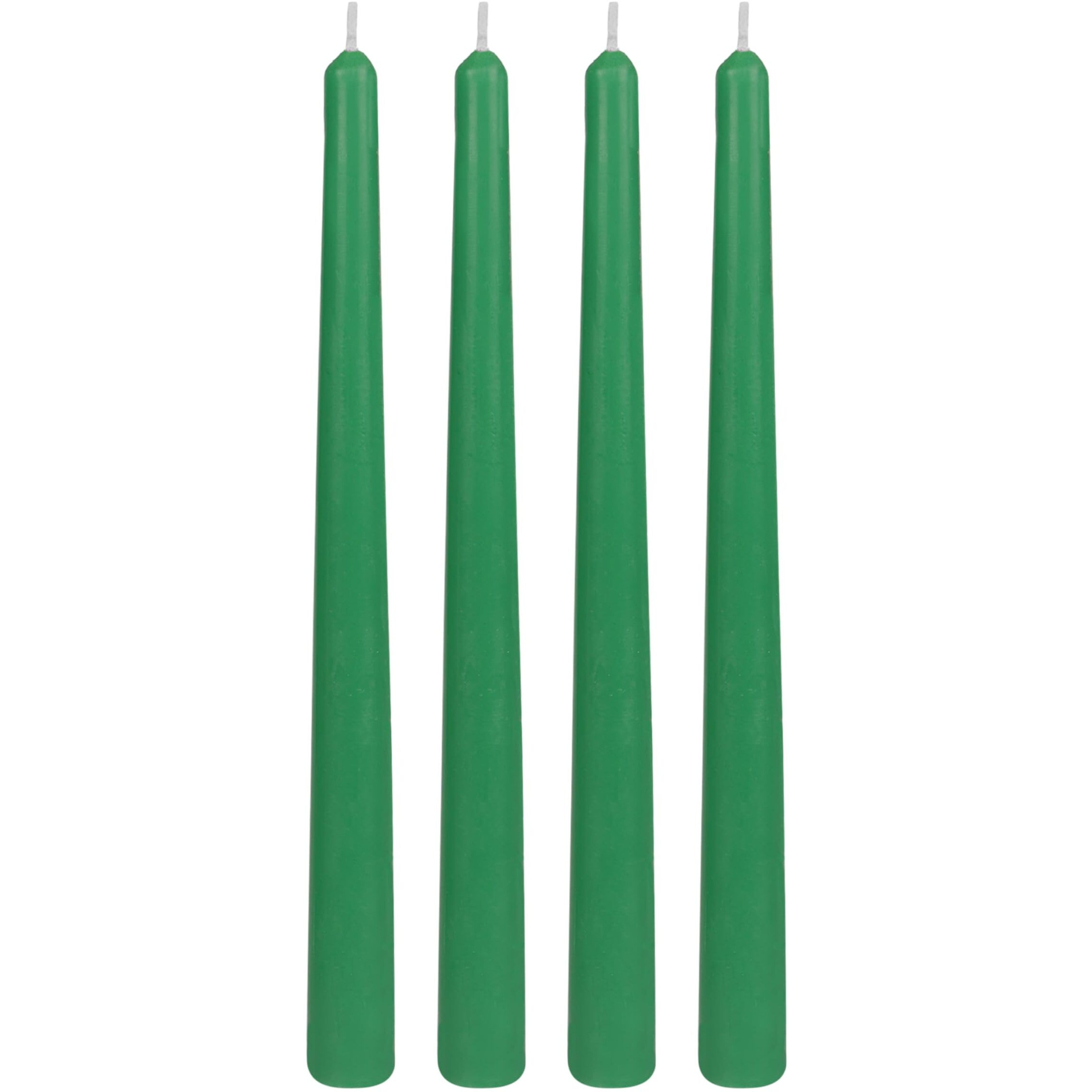 PROSPERRO LUMO by Parkash Candles Unscented Dripless Taper Candles || 10 Inch x 0.75 Inch || Candle Light Dinner || Spell || Set of 4 || Paraffin Wax (Green)