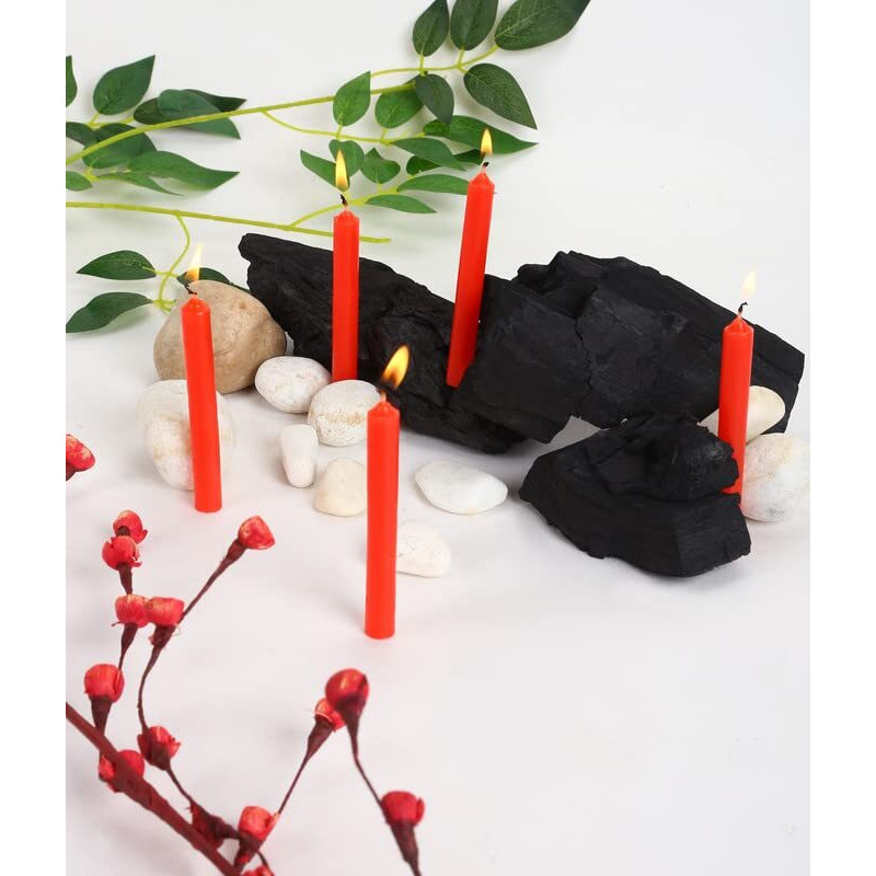 PROSPERRO LUMO Wax By Parkash Candles Chime Candles/Stick Candle/Spell Candle Set Of 100 | Ritual Spell Candle | Unscented (Red)