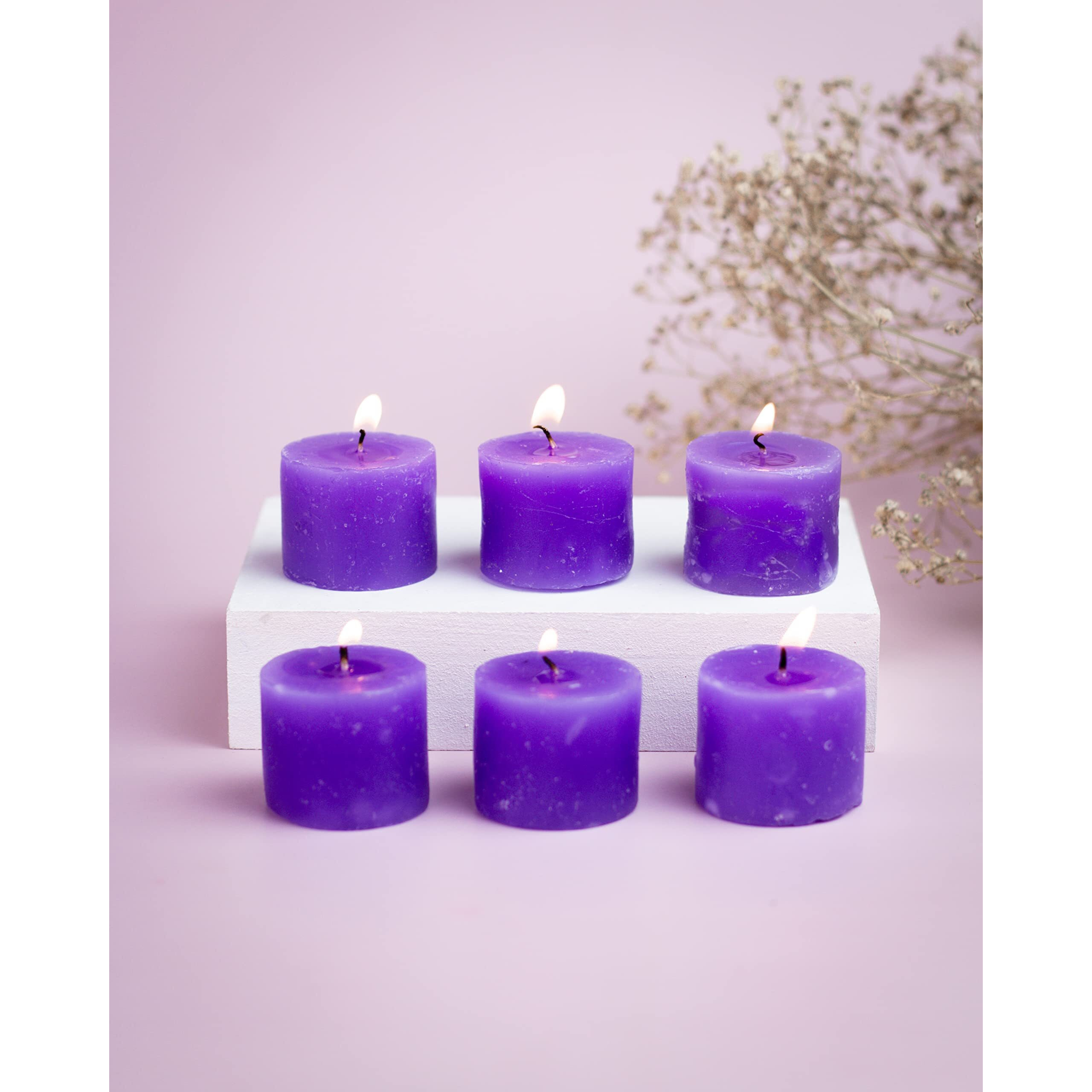 AuraDecor Fragrance Votive Candles || Smokeless Scented Candle || Aroma Candles || Candles for Decoration || Wedding Candle || Burns Upto 8 Hours (Pack of 6) (Combo)