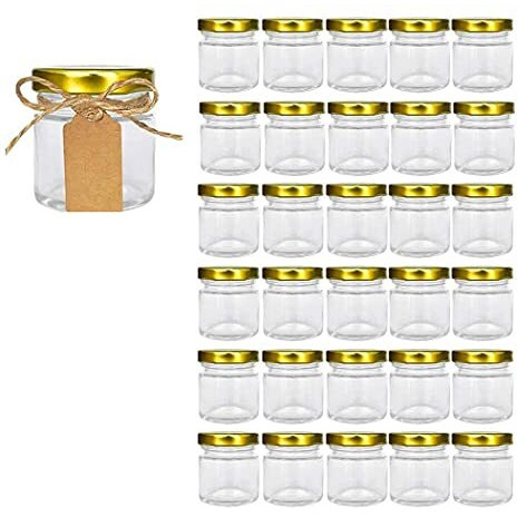 ARUZEN 12 Pcs 1.5 Oz (50Ml) Small Glass Jars, Mini Mason Jars For Gifts, Crafts, Wedding, Spices, Party Favors And Candle Making (12), Blue