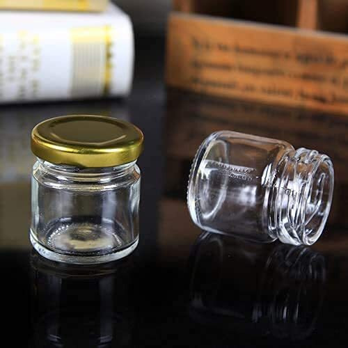 ARUZEN 12 Pcs 1.5 Oz (50Ml) Small Glass Jars, Mini Mason Jars For Gifts, Crafts, Wedding, Spices, Party Favors And Candle Making (12), Blue