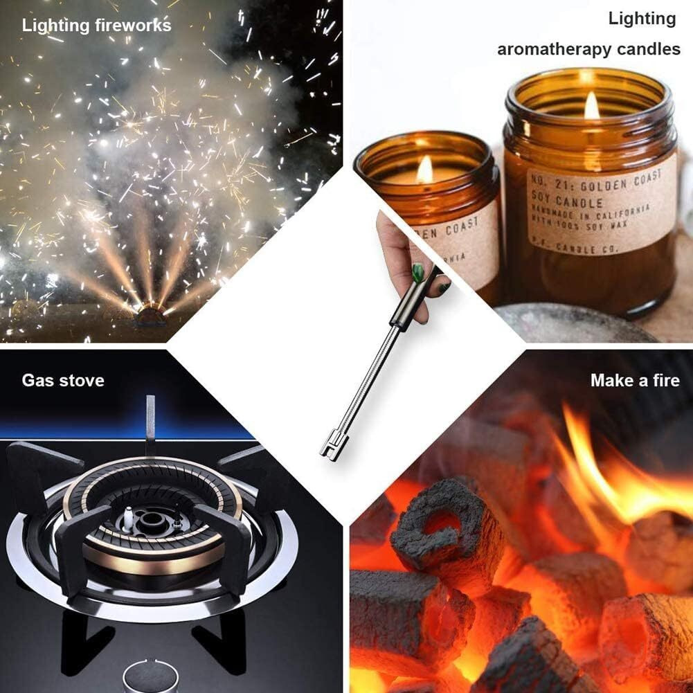 Kleva Candle Lighter, Upgraded Electric Lighter Rechargeable USB Lighter with Led Battery Indicator Safety Switch, Flexible Long Neck Lighters for Candles Gas Stoves (Lighter)