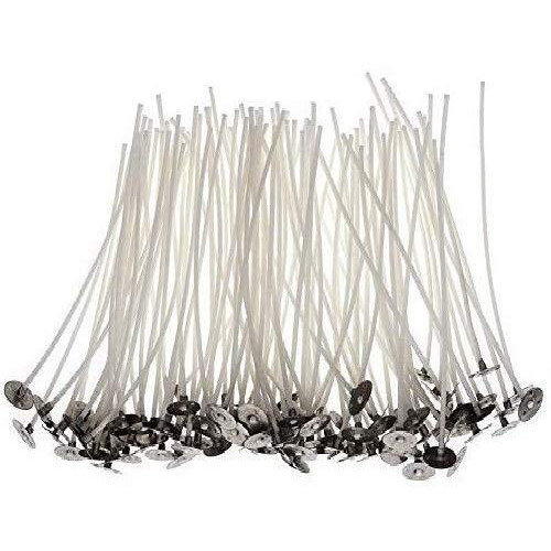 JHINTEMETIC - Classic (5 - Inch) Low Smoke DIY Candle Making Wicks, Wax Coated Candle Wicks Threads - Pack of 100 Wicks
