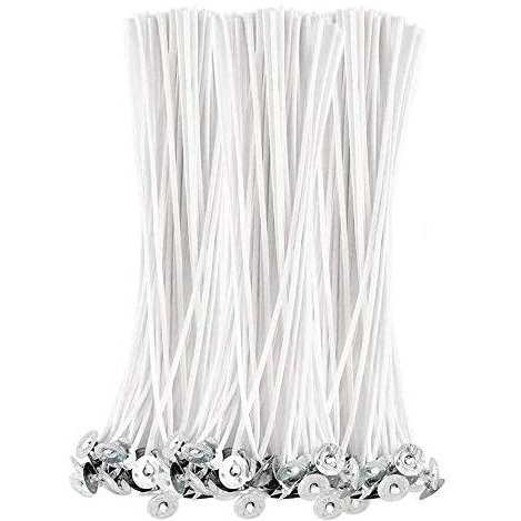 JHINTEMETIC - Classic (7 - Inch) Low Smoke DIY Candle Making Wicks, Wax Coated Candle Wicks Threads - Pack of 100 Wicks
