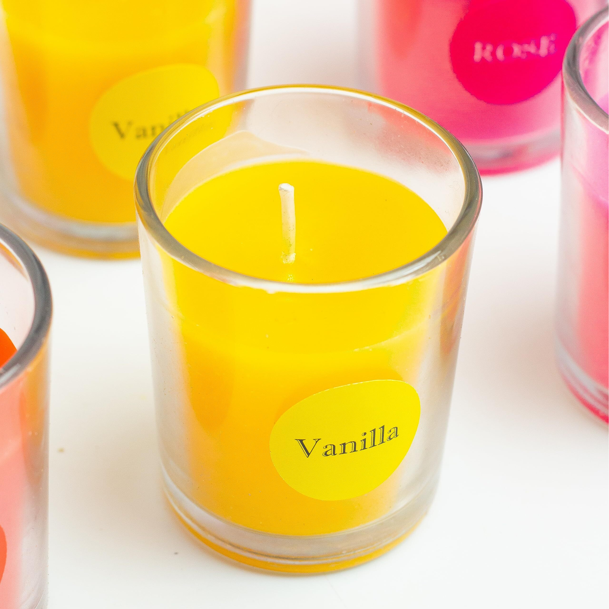 AuraDecor Set of 12 Fragrance Votive Glass Candles || Aromatheraphy || Corporate Gifting || Aroma Gift Set || Hand Poured Candle || Burn Upto 10 Hour