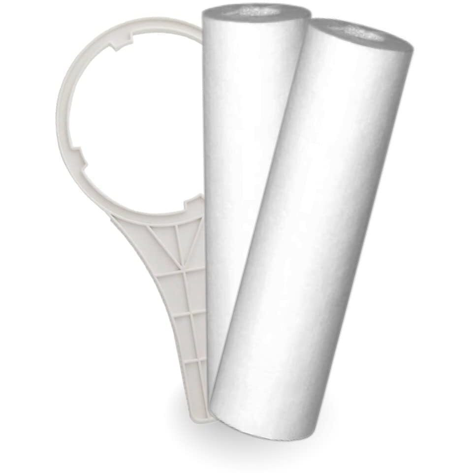 Akua Beat 2 Pcs Sediment Filter 10 Inch Candle/RO Filter/Pre Filter/Spun Filter Compatible with Pureit Water Purifier Comes with Opening Spanner