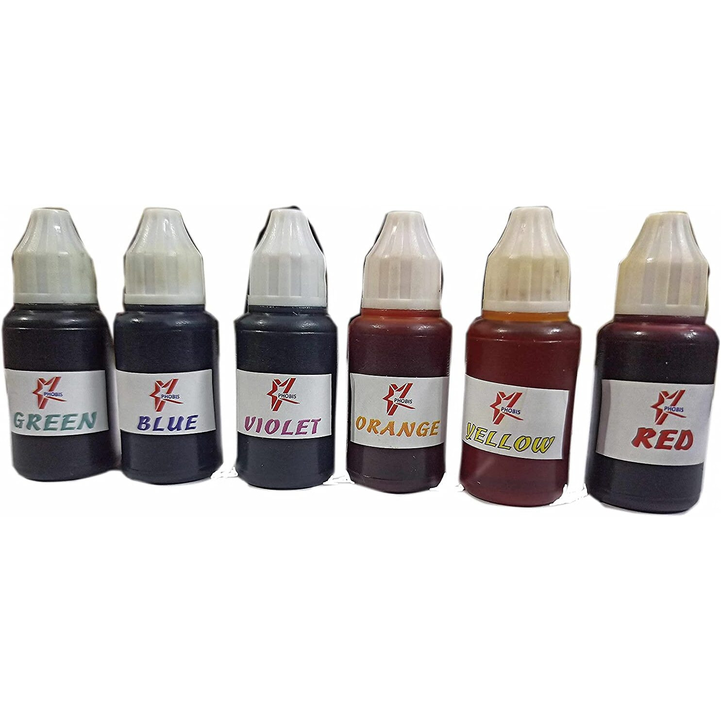 Phobis Color Pigment for Candle Making Set of 6 Colors 10 ml Each