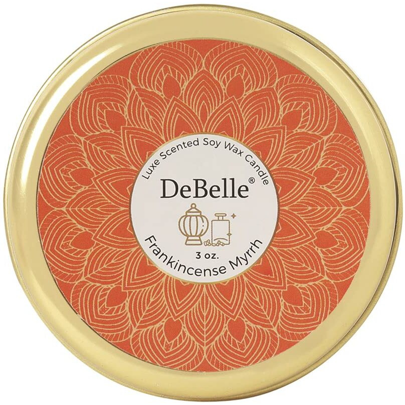 DeBelle Scented Soy Wax Candle Combo of 2 Oudh Jasmine & Frankincense Myrrh