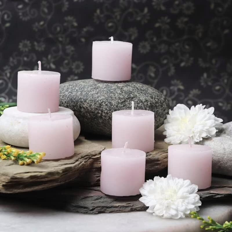 AuraDecor Fragrance Votive Candles || Smokeless Scented Candle || Aroma Candles || Candles for Decoration || Wedding Candle || Burns Upto 8 Hours (Lavender, Pack of 12)