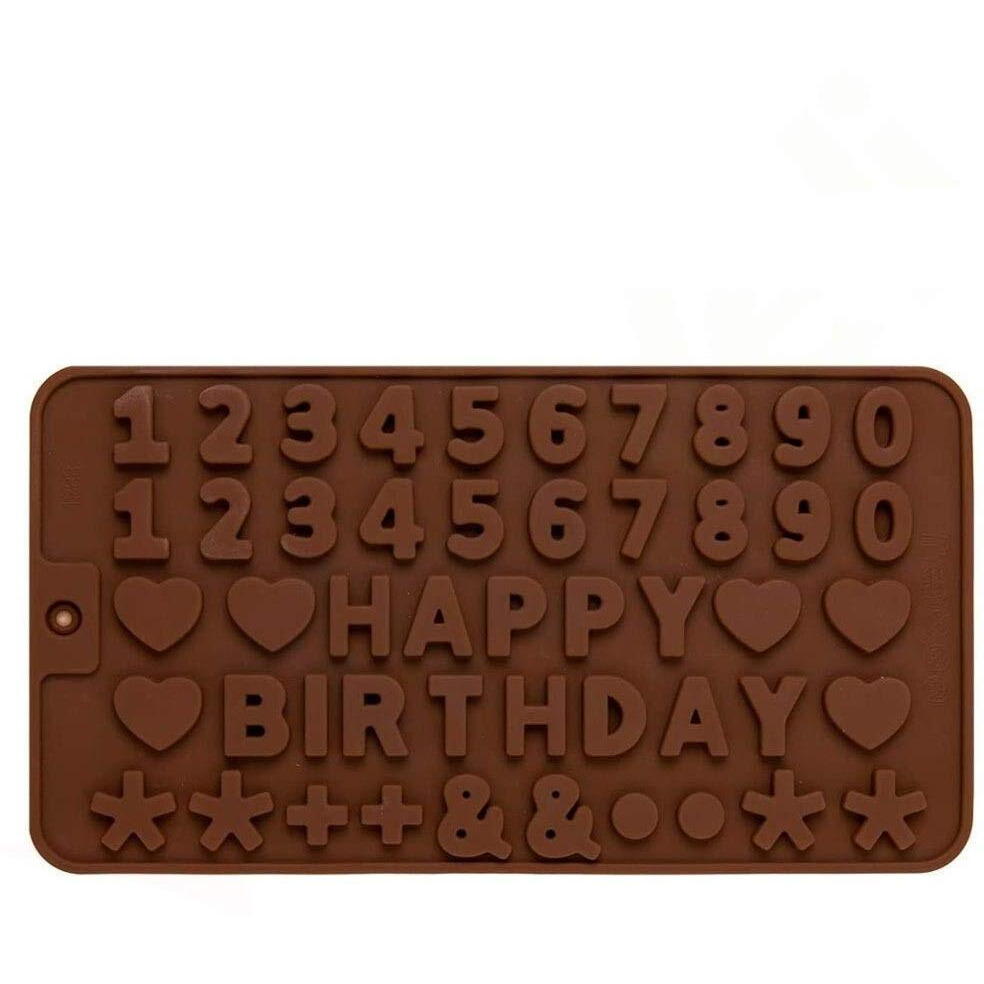 Perfect Pricee Chocolate Mould, Ice Mould, Candle Mould, Small Cake Brownie Mould, Christmas Muffins Silicone Tray (Happy birthday)