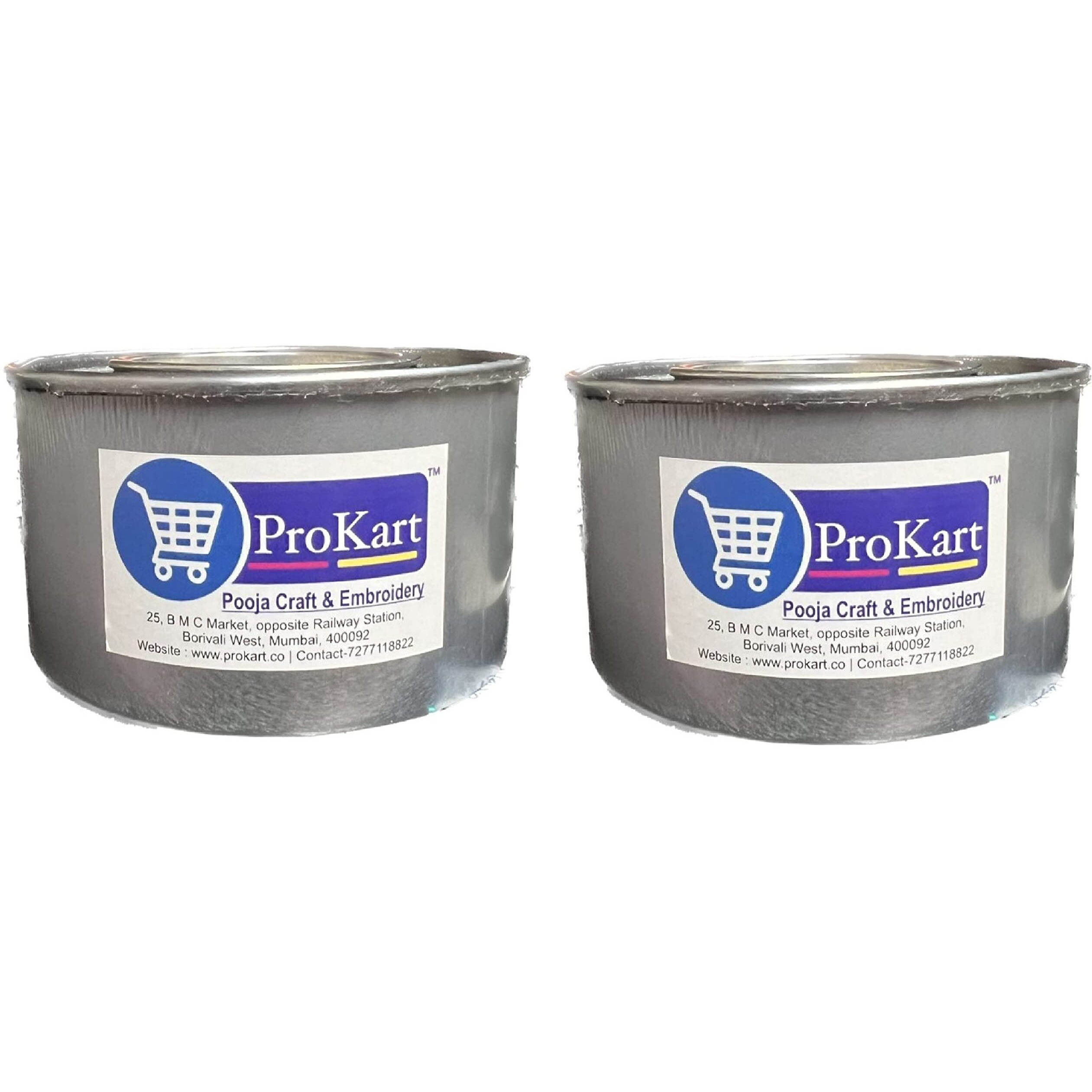 Prokart Wax/Fuel for Chafing Dish - Food Warming Refill Wick Candle Burners Sky Lantern for Buffets Mostly Used by Caterers (Silver, 2-3 Hour) Pack of 4