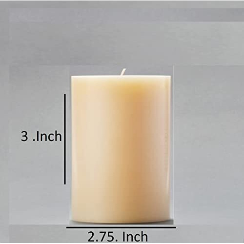 AuraDecor Highly Fragrance Pillar Candle | Scented Votive Candle | Home Decor Candle | Decoration Candle | Spa Candle Set of 1 (Jasmine, 2.75x3 Inch)