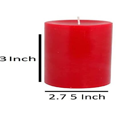 AuraDecor Highly Fragrance Pillar Candle | Scented Votive Candle | Home Decor Candle | Decoration Candle | Spa Candle Set of 1 (Strawberry, 2.75x3 Inch)