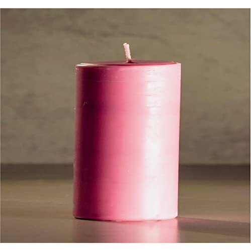 AuraDecor Highly Fragrance Pillar Candle | Scented Votive Candle | Home Decor Candle | Decoration Candle | Spa Candle 2.75x3Inch & 2.75x5Inch Set of 2 (Rose, 2.75x5 Inch)