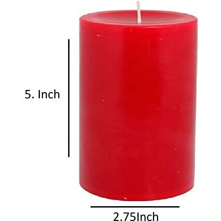 AuraDecor Highly Fragrance Pillar Candle | Scented Votive Candle | Home Decor Candle | Decoration Candle | Spa Candle 2.75x3Inch & 2.75x5Inch Set of 2 (Strawberry, 2.75x5 Inch)
