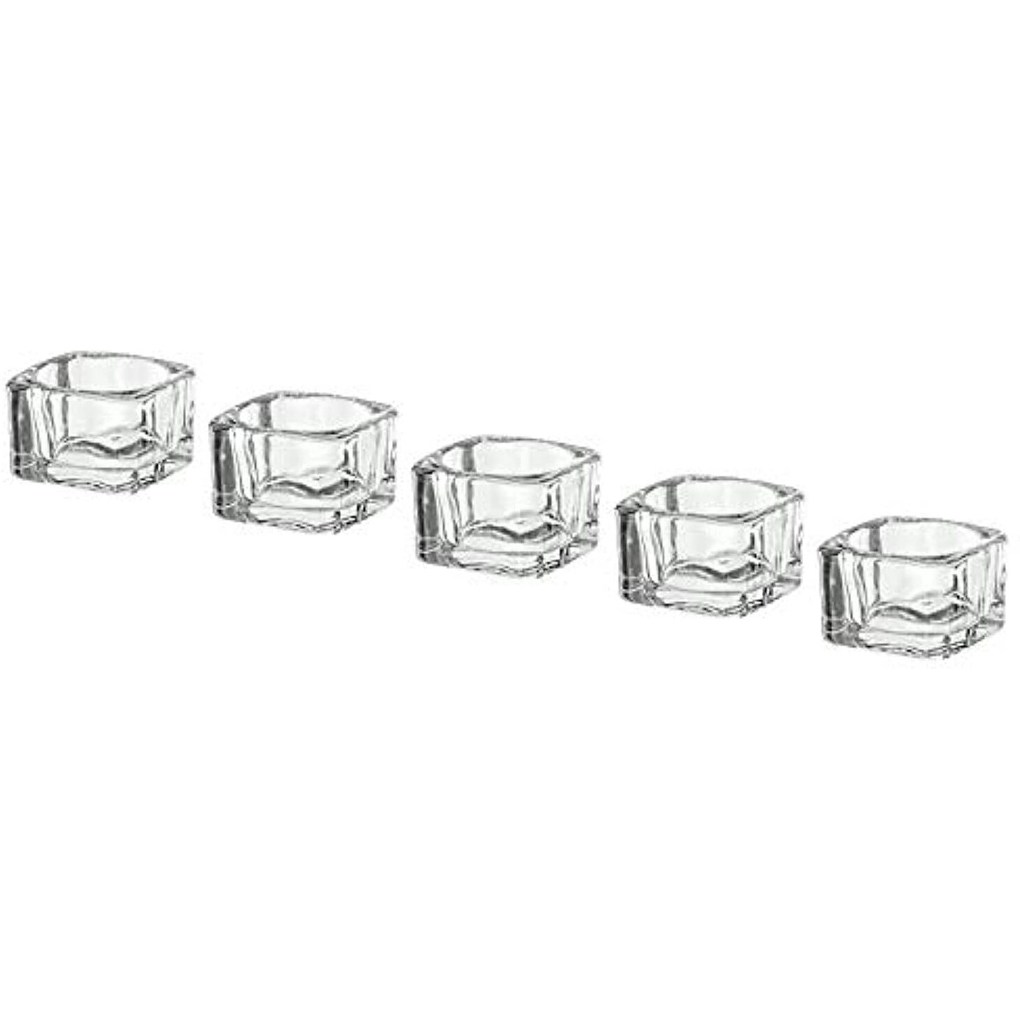 Ikea GLASIG Tealight Candle Holder, 5x3.5cm, Set of 5pack,Glass