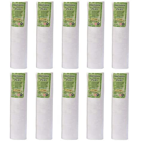 Granthi Enterprise Spun Filter Candle | PP Spun Cartridge | Pre Filter | Outer Filter Candle | 5 Micron Pre Filter 10 PP Spun Filter for All Type RO Water Purifier (Polypropylene (Pack of 10))