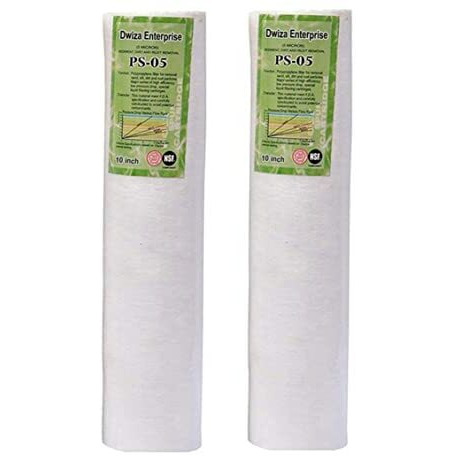 Granthi Enterprise Spun Filter Candle | PP Spun Cartridge | Pre Filter | Outer Filter Candle | 5 Micron Pre Filter 10 PP Spun Filter for All Type RO Water Purifier (Polypropylene (Pack of 2))