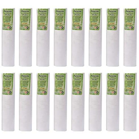 Granthi Enterprise Spun Filter Candle | PP Spun Cartridge | Pre Filter | Outer Filter Candle | 5 Micron Pre Filter 10 PP Spun Filter for All Type RO Water Purifier (Polypropylene (Pack of 16))