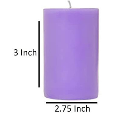 AuraDecor Highly Fragrance Pillar Candle | Scented Votive Candle | Home Decor Candle | Decoration Candle | Spa Candle Set of 1 (Lavender, 2.75x3 Inch)