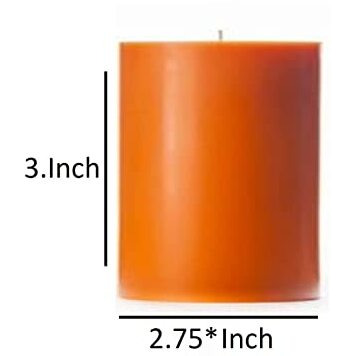 AuraDecor Highly Fragrance Pillar Candle | Scented Votive Candle | Home Decor Candle | Decoration Candle | Spa Candle Set of 1 (Cinnamon, 2.75x3 Inch)