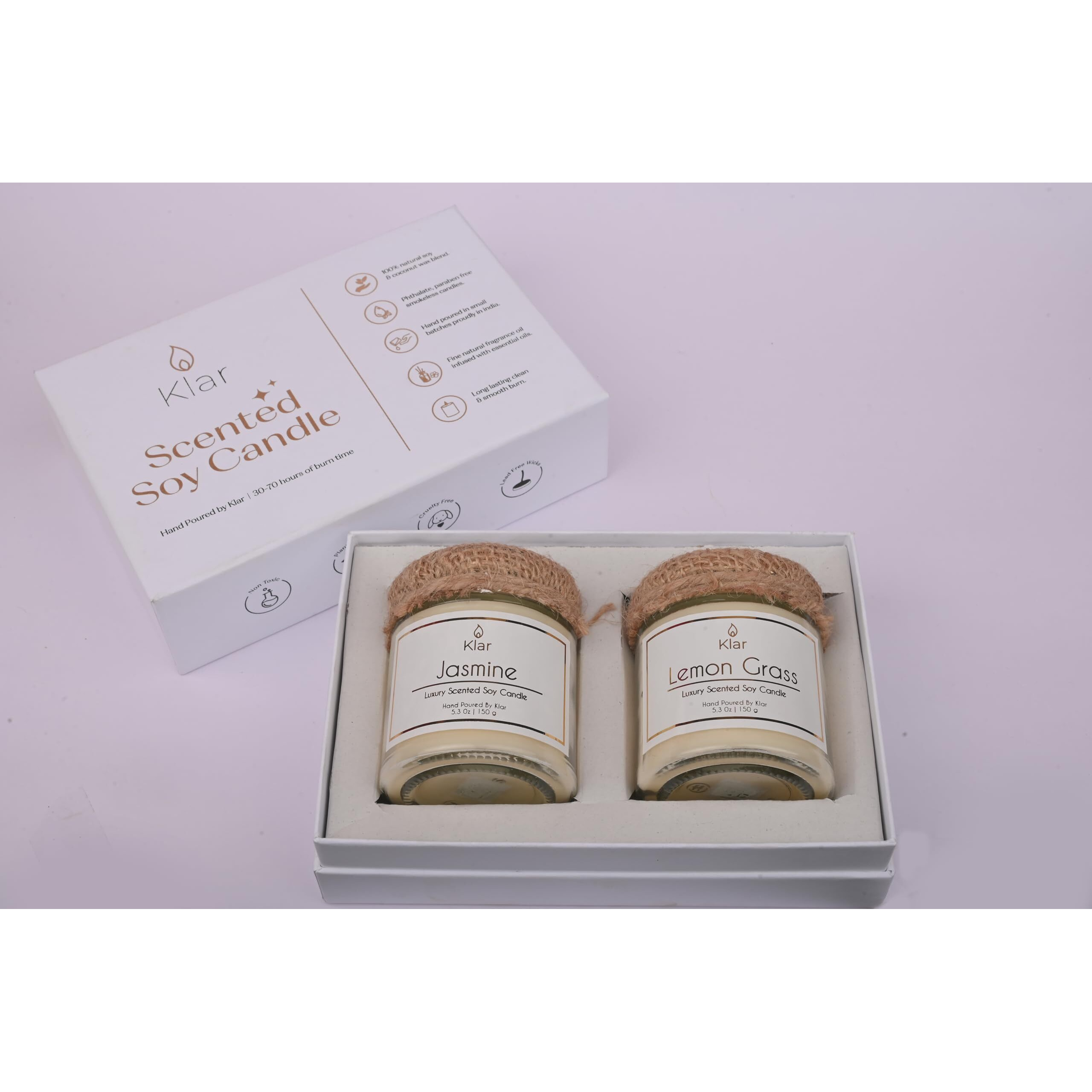 Luxury Scented Soy Candle Basics Duo - Gift Set (Trs Vanilla & Rose de Luxe) | Pack of 2