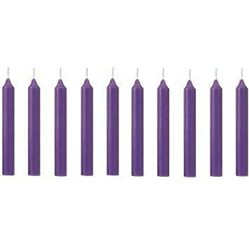 Kuber Selection Pack of 10 Pcs 5 Inch 14mm Premium Purple Taper Candle, Household Candle (Purple 5 Inch/14mm) (Pack of 10 Pcs)