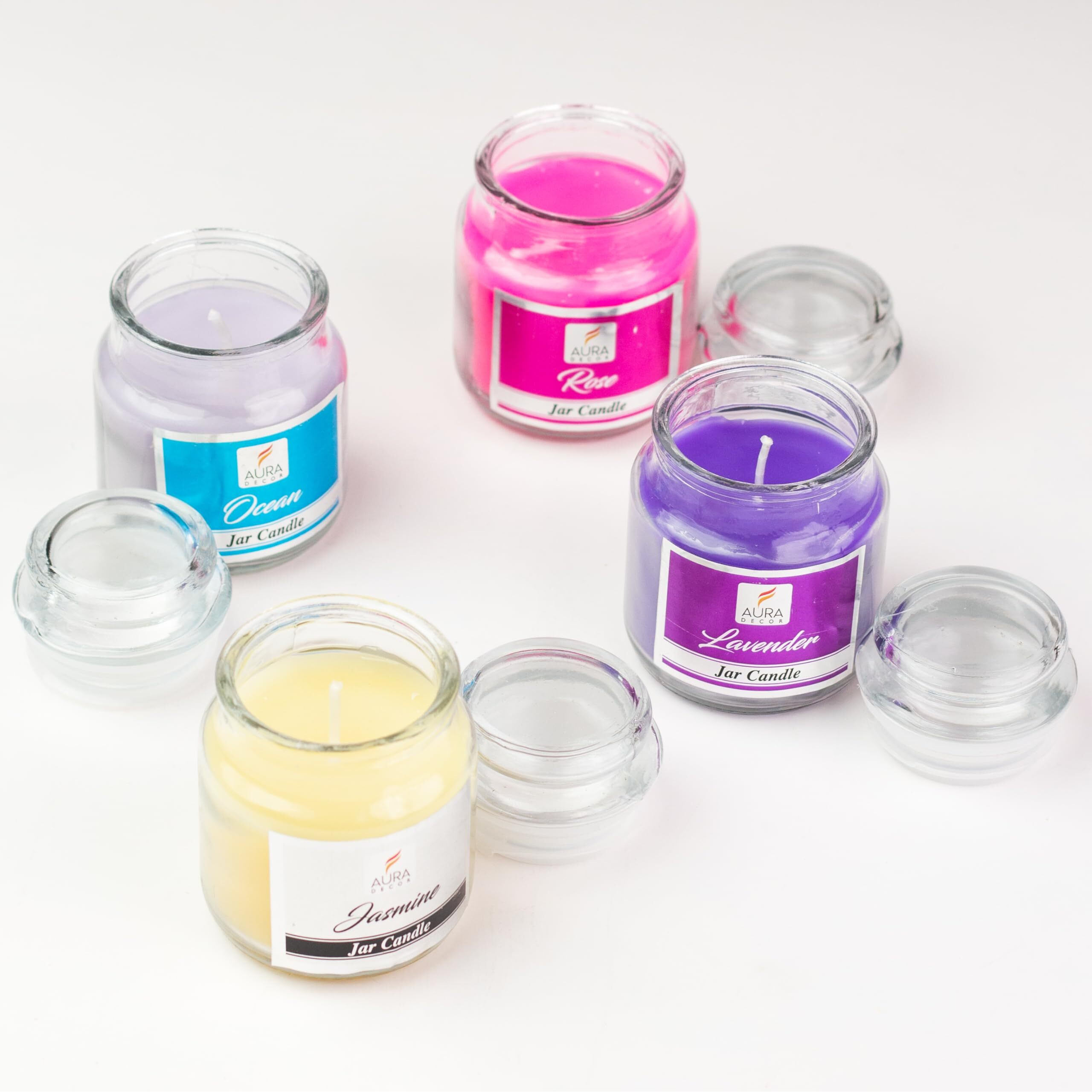 AuraDecor Highly Fragrance Home Decor Scented Jar Candle || Aromatherapy || Spa || Long Burning ||Cookie Jar Candle || Aroma Candles (Combo, Pack of 1)