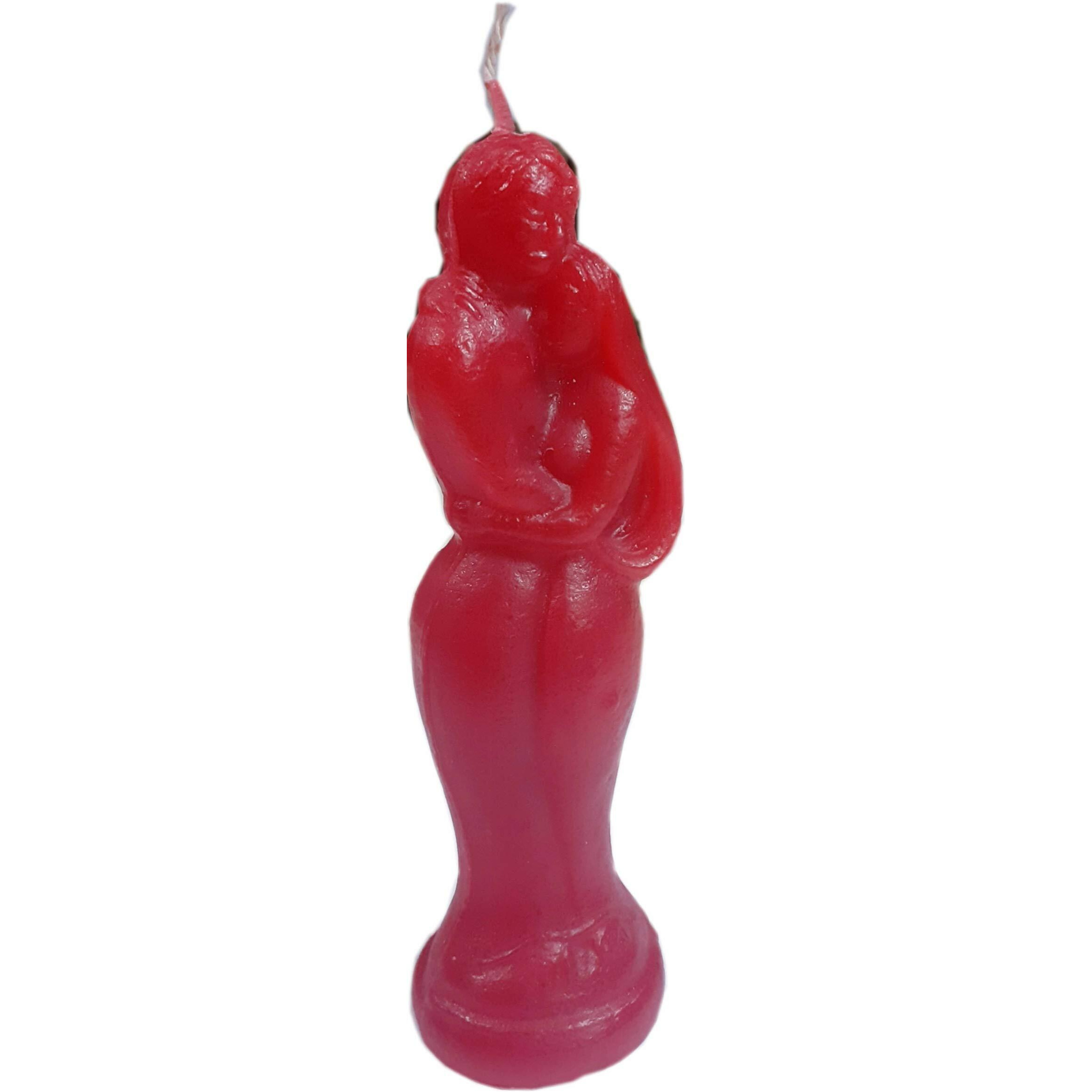 PHOBIS Paraffin Wax Couple Candle, Red (5.5 Inch)