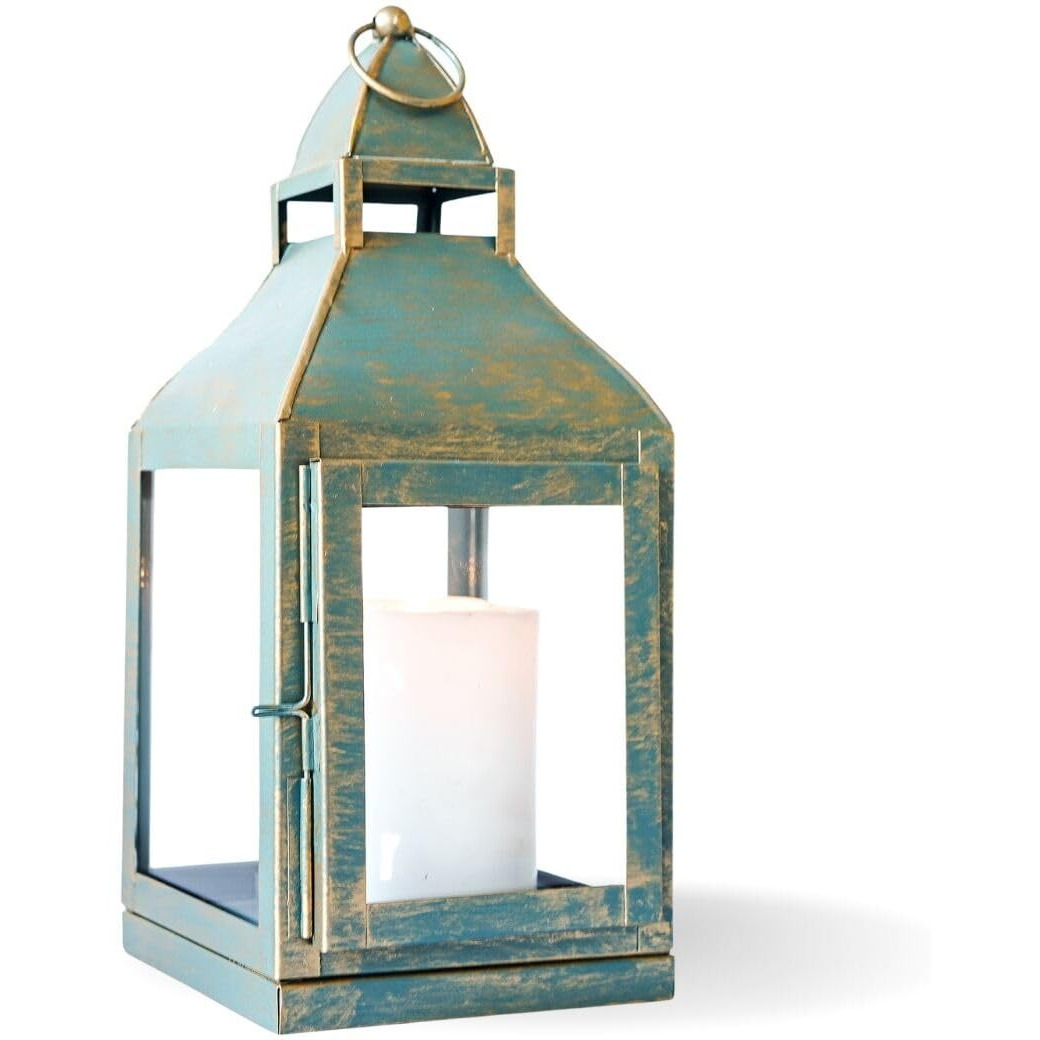 Behoma Vintage Style Lantern for Home Decoration |Candle and Tealight Holder for Table-top & Wall-Hanging | Indoor & Outdoor Events | Chocolate Brown Colour Large (Candle/Lights NOT Included)