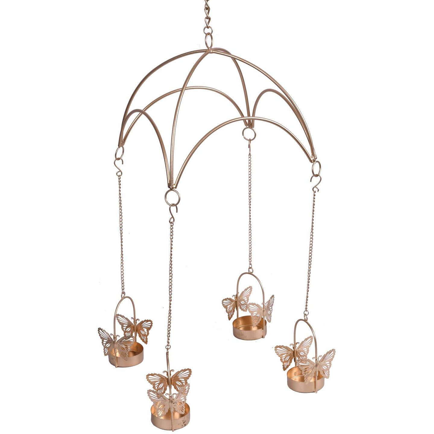 Collectible India Tealight Candle Holders Votive Wall Hanging - Umbrella Butterfly Shape T light for Home Decor - Iron T-Light Candle Holder for Christmas Home Living Room Outdoor Indoor Office Decoration