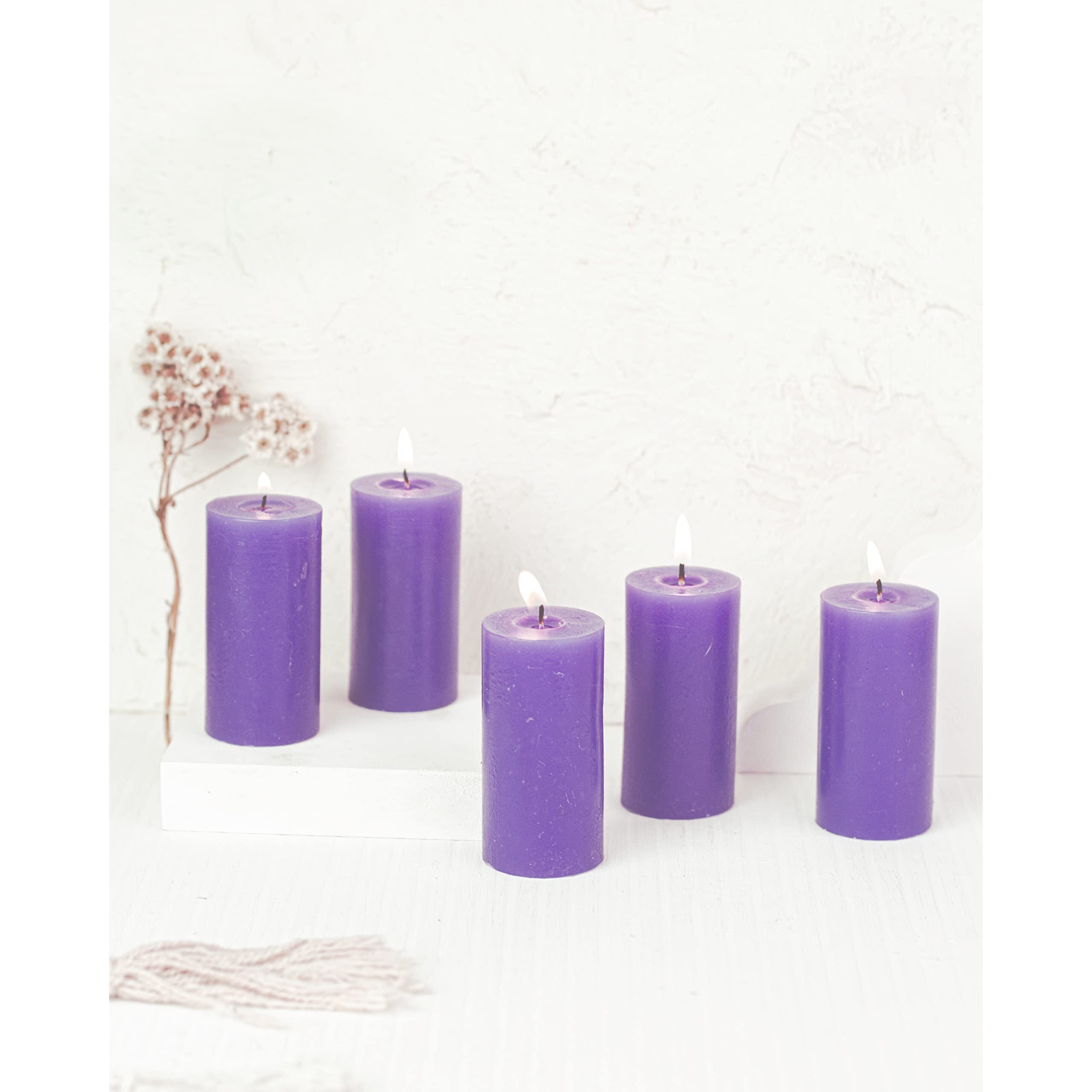 AuraDecor Set of 5 Fragrance Pillar Candle || Long Burning || Aroma Candle || Gift Set || Candle Pillar Set (Ocean Breeze)
