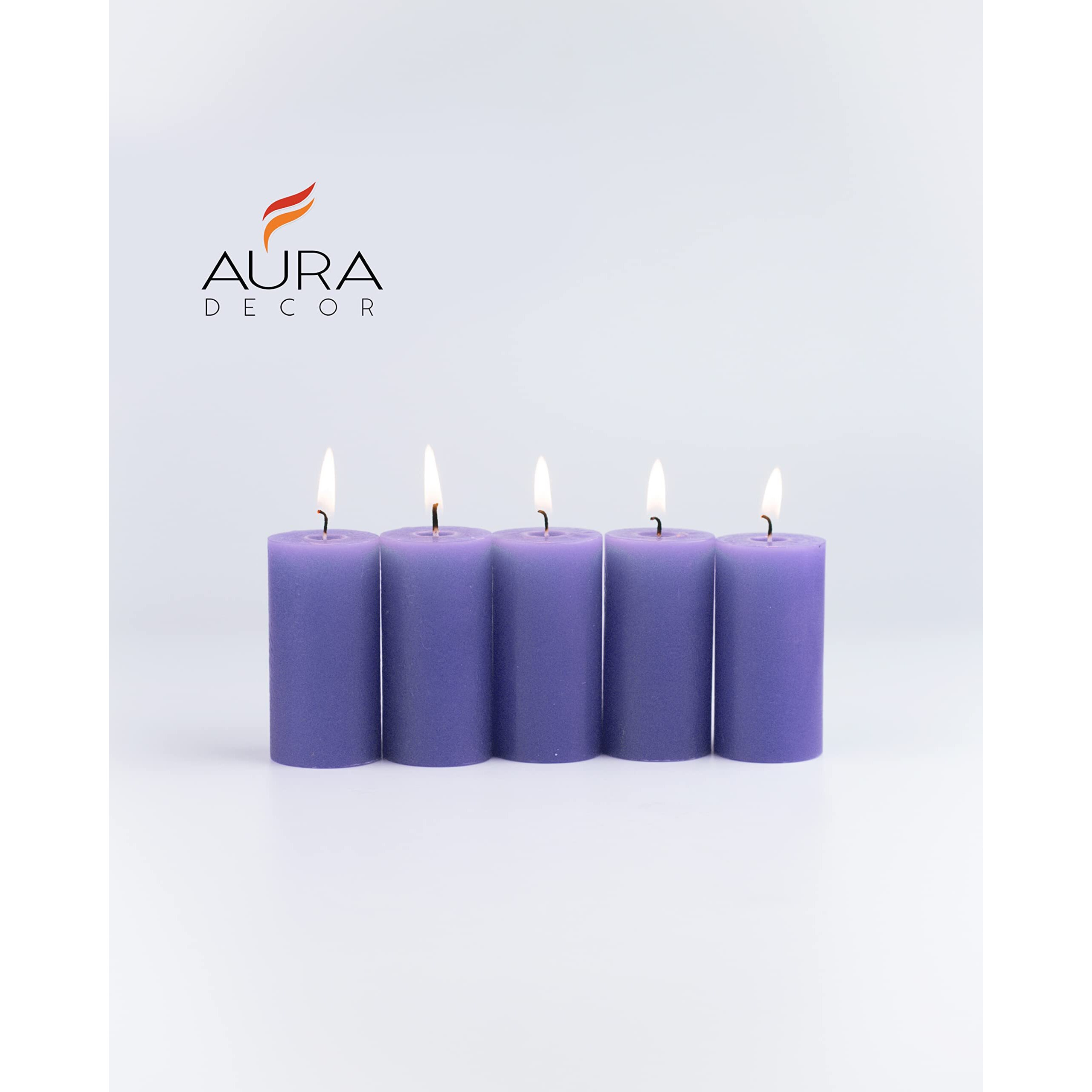 AuraDecor Set of 5 Fragrance Pillar Candle || Long Burning || Aroma Candle || Gift Set || Candle Pillar Set (Ocean Breeze)