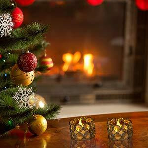 CraftVatika Set of 4 Crystal Candle Holder for Home Decoration Tea Light Glass Candle Holders Votive Stand for Indoor Outdoor Table Top Centerpiece Decoration
