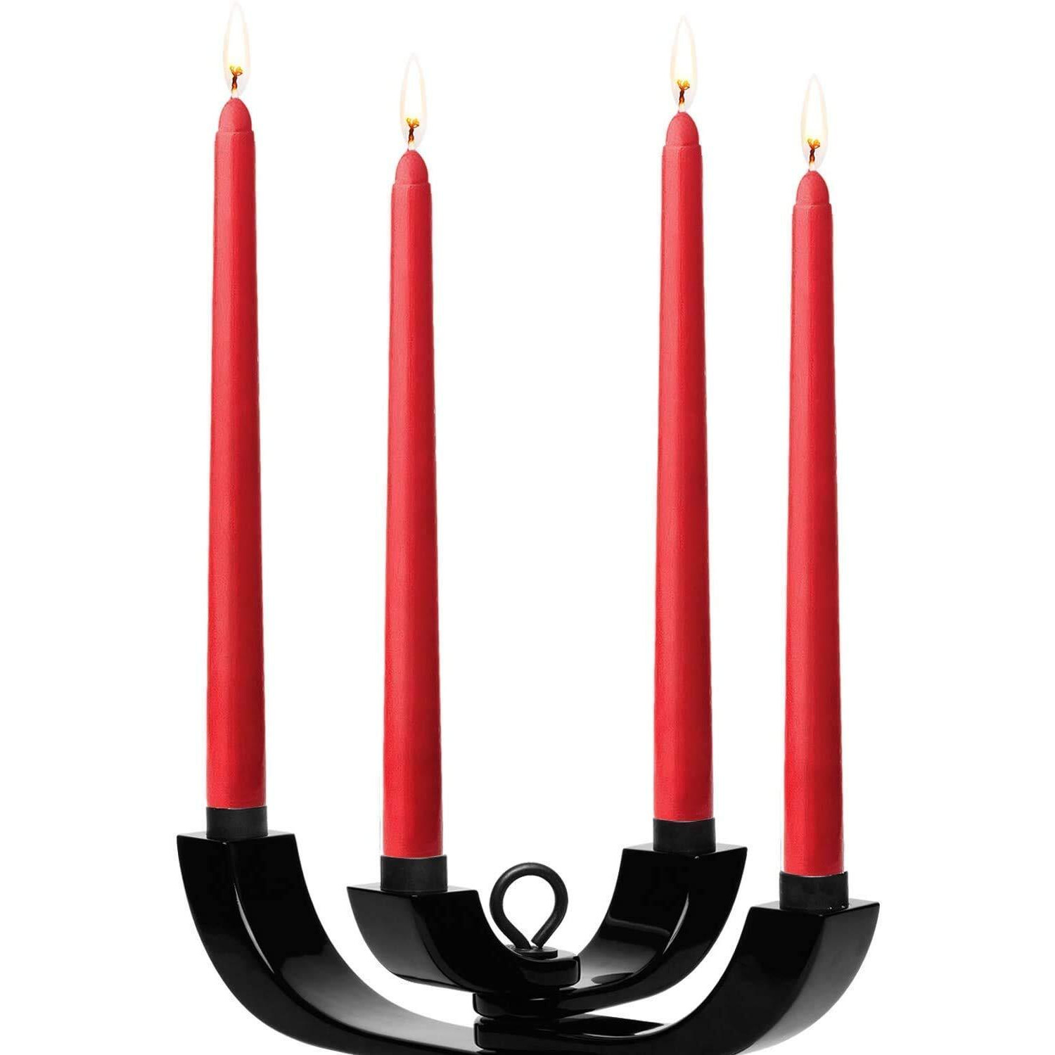 Kuber Selection Candles Pack of 10 Pcs 8 inch 19mm Premium Red Taper Candle, Red Spell Candles, Red Stick Candles, Red Long Household Candles (8 Inch) (Pack of 10 Pcs) (19mm) (Red)