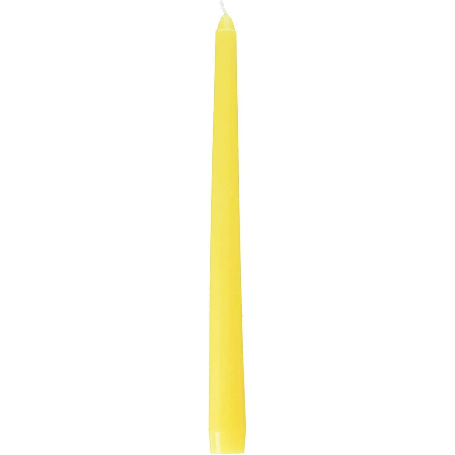 Kuber Selection Candles Pack of 10 Pcs 8 Inch 19mm Yellow Taper Candle, Yellow Spell Candles, Yellow Stick Candles, Yellow Household Candle (8 Inch) (Pack of 10 Pcs) (19mm)