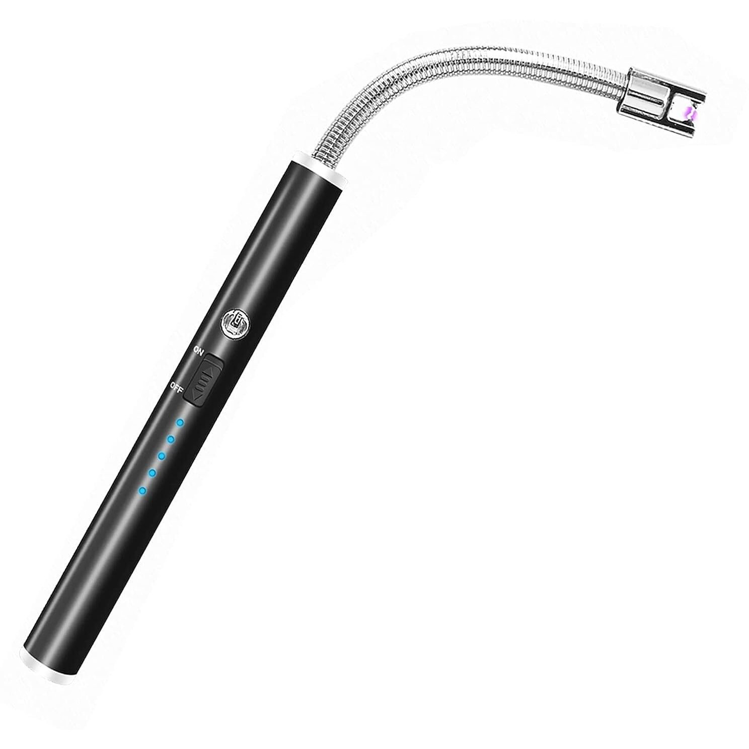 Olafur Aluminium Candle Lighter, Upgraded Electric Lighter Rechargeable Usb Lighter With Led Battery Indicator Safety Switch, Flexible Long Neck Lighters For Candles Bbqs Gas Stoves, Multicolor