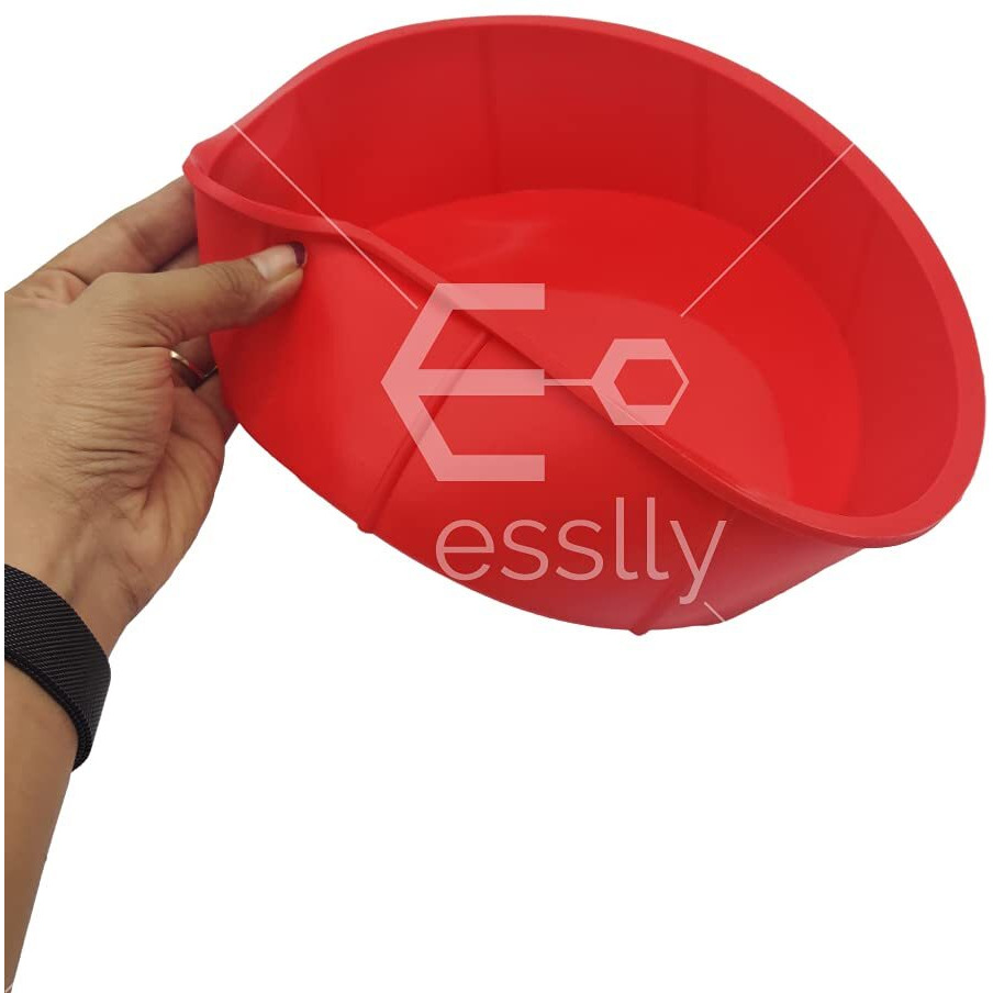 Esslly Cake Silicone Mould | 8 x 2 Size Food-Grade | Multipurpose for Baking, Soap, Chocolate, Candle Making | BPA-Free, Non-Toxic | Made in India