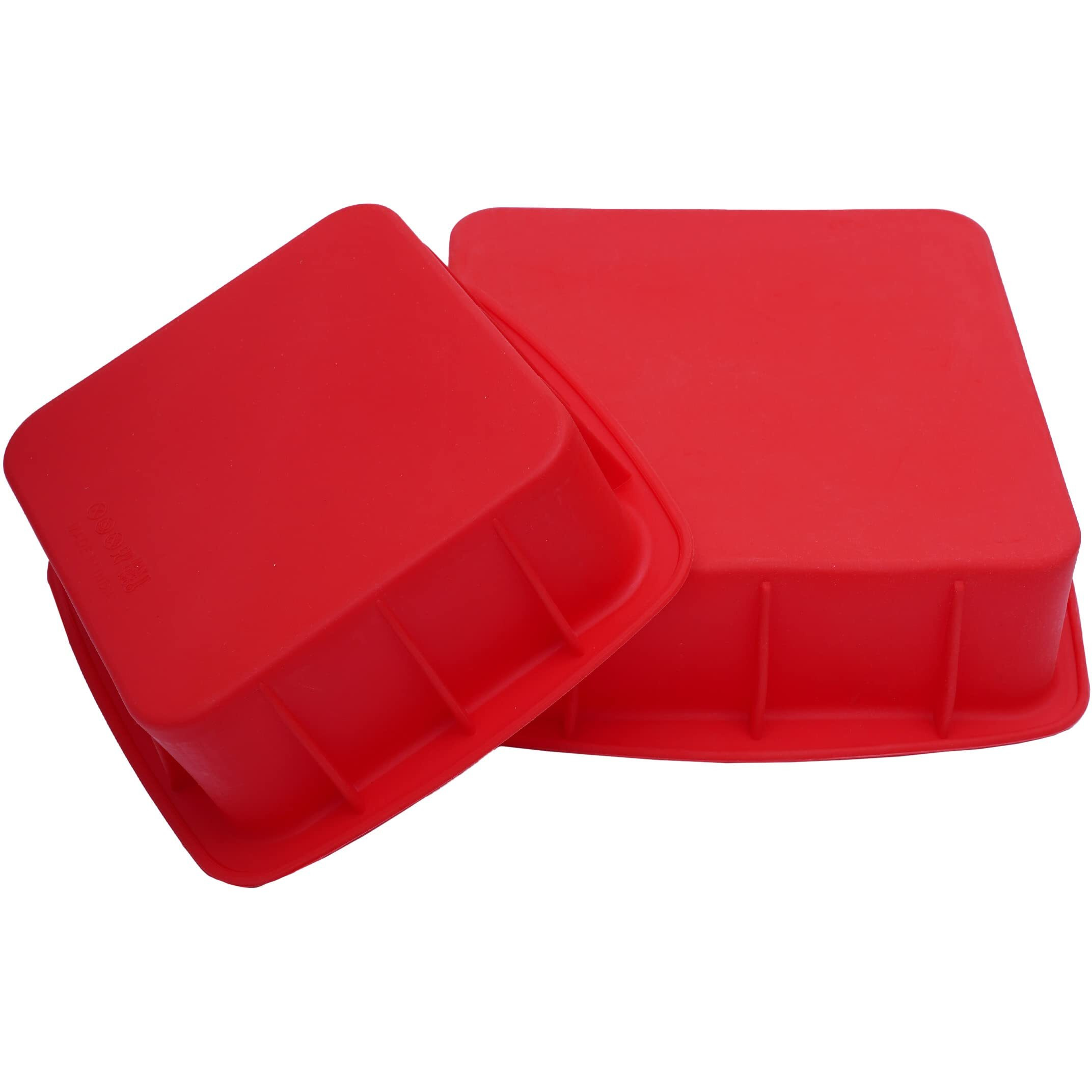 Esslly Cake Silicone Mould (6 x 2 inch Square) | Premium Food-Grade | Multipurpose for Baking, Soap, Chocolate, Candle Making | BPA-Free, Non-Toxic | Made in India