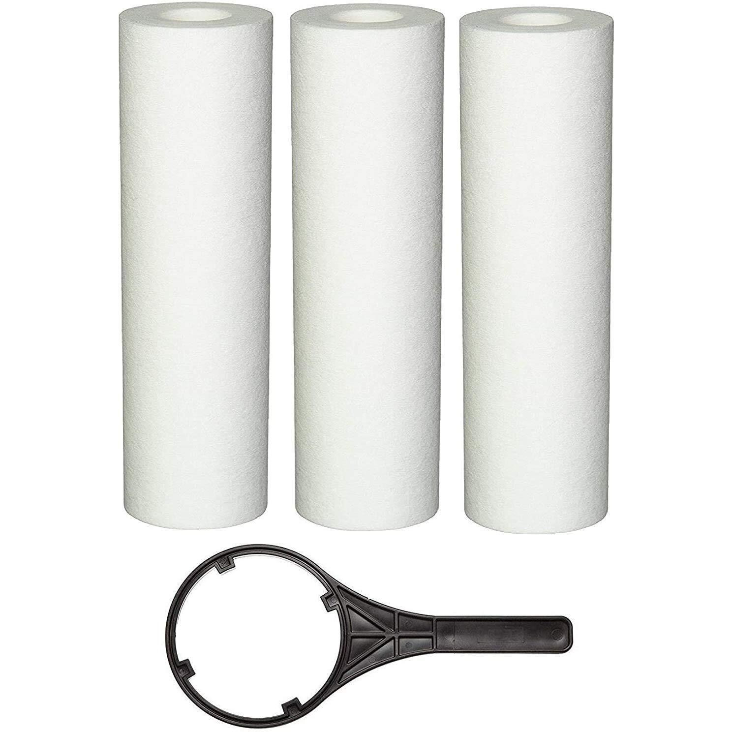 GIZMO PRO Sediment Cartridge/Filter/Candle/Spun Filter 10 Inch 5 Micron Set of 3 Pieces