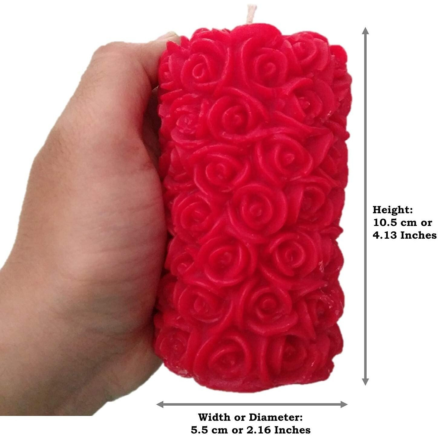 Rose Flower Shape Candle for Home Decor | Romantic Fragrance Candles | Smoke-Free Pillar Candle | Romantic Night (Pack of 2, Red & Pink)