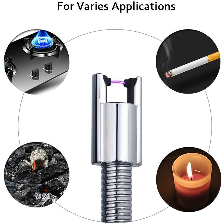 CATRON Zinc Candle Lighter, Usb Rechargeable Lighter, Electric Arc Lighter Long Flexible Flameless For Candles, Camping, Grill, Stove, Bbq,Multicolor