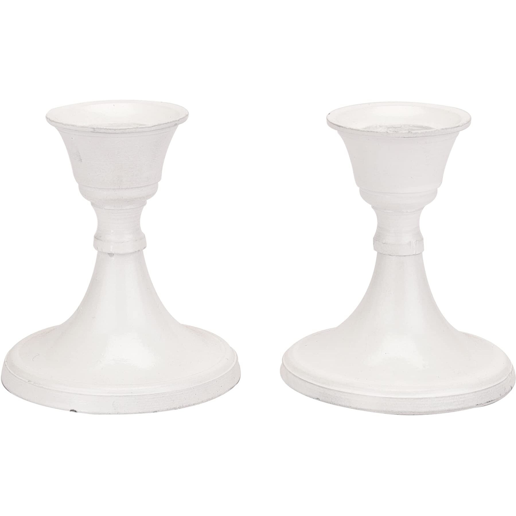 VOIDROP Set of 2 Candle Holder White.Candle Holder Set of 2.White.Decorative Taper Candles for Candlesticks.