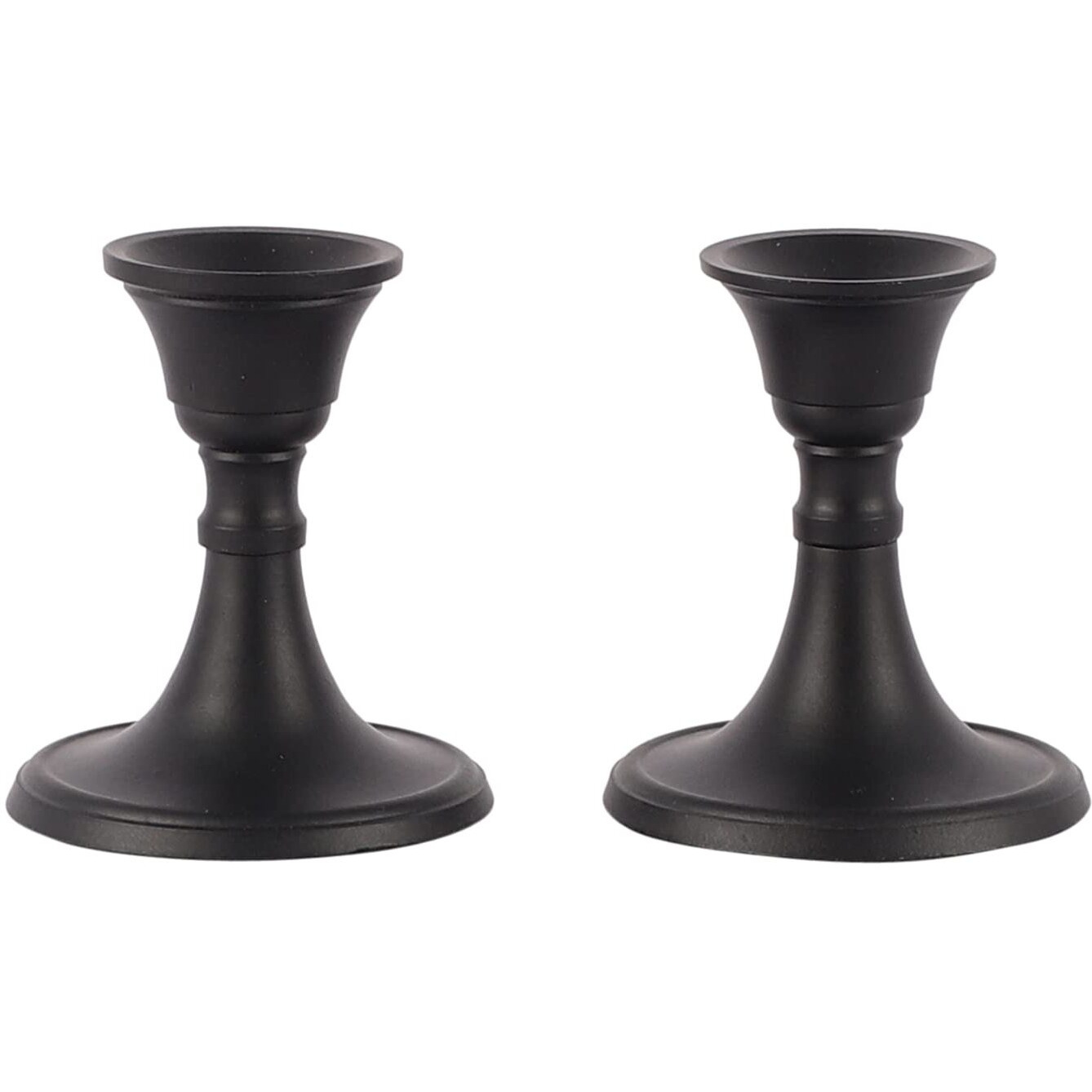 VOIDROP Set of 2 Candle Holder Black. Decorative Taper Candles for Candlesticks. Black Candle Holder Set of 2.Black