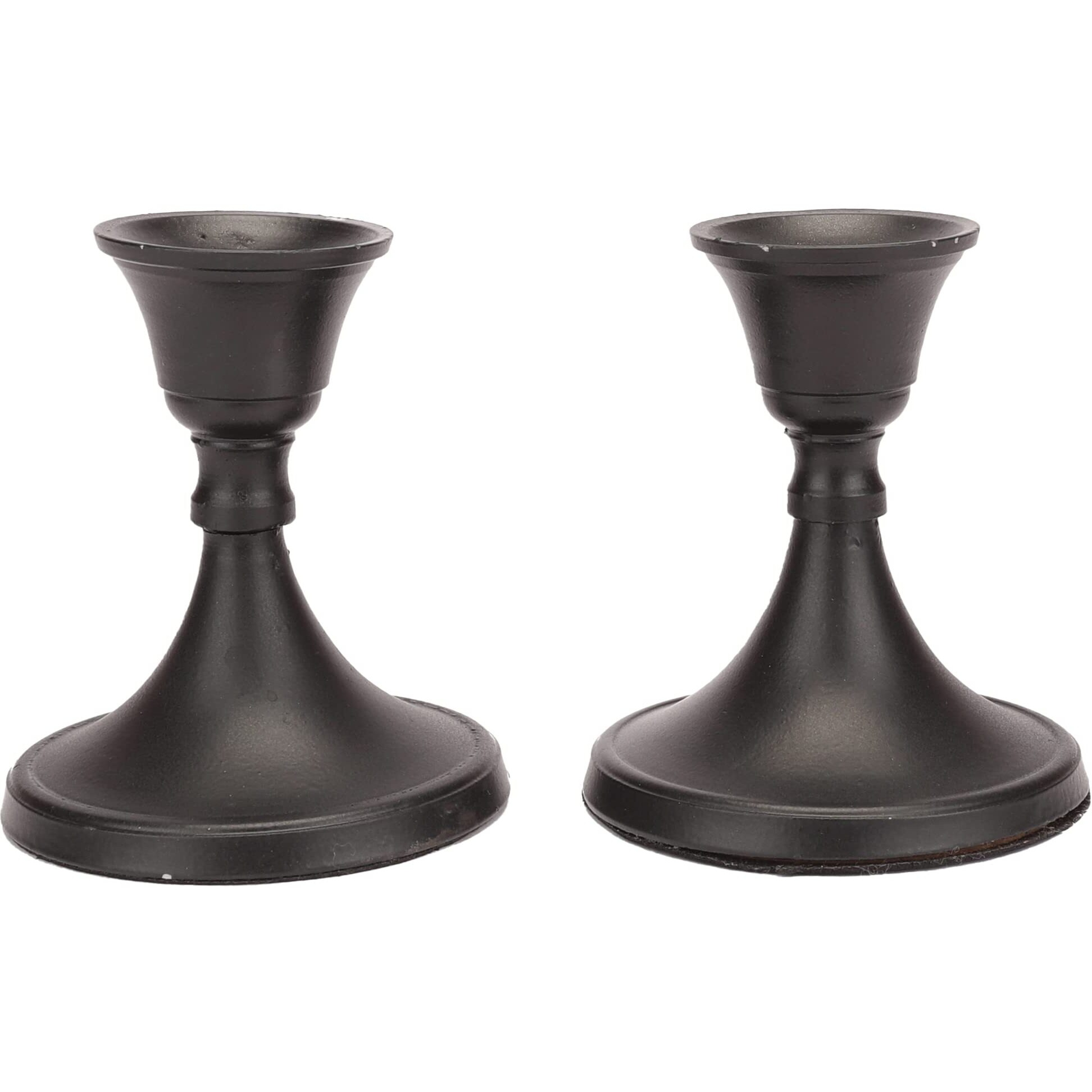 VOIDROP Set of 2 Candle Holder Black. Decorative Taper Candles for Candlesticks. Black Candle Holder Set of 2.Black