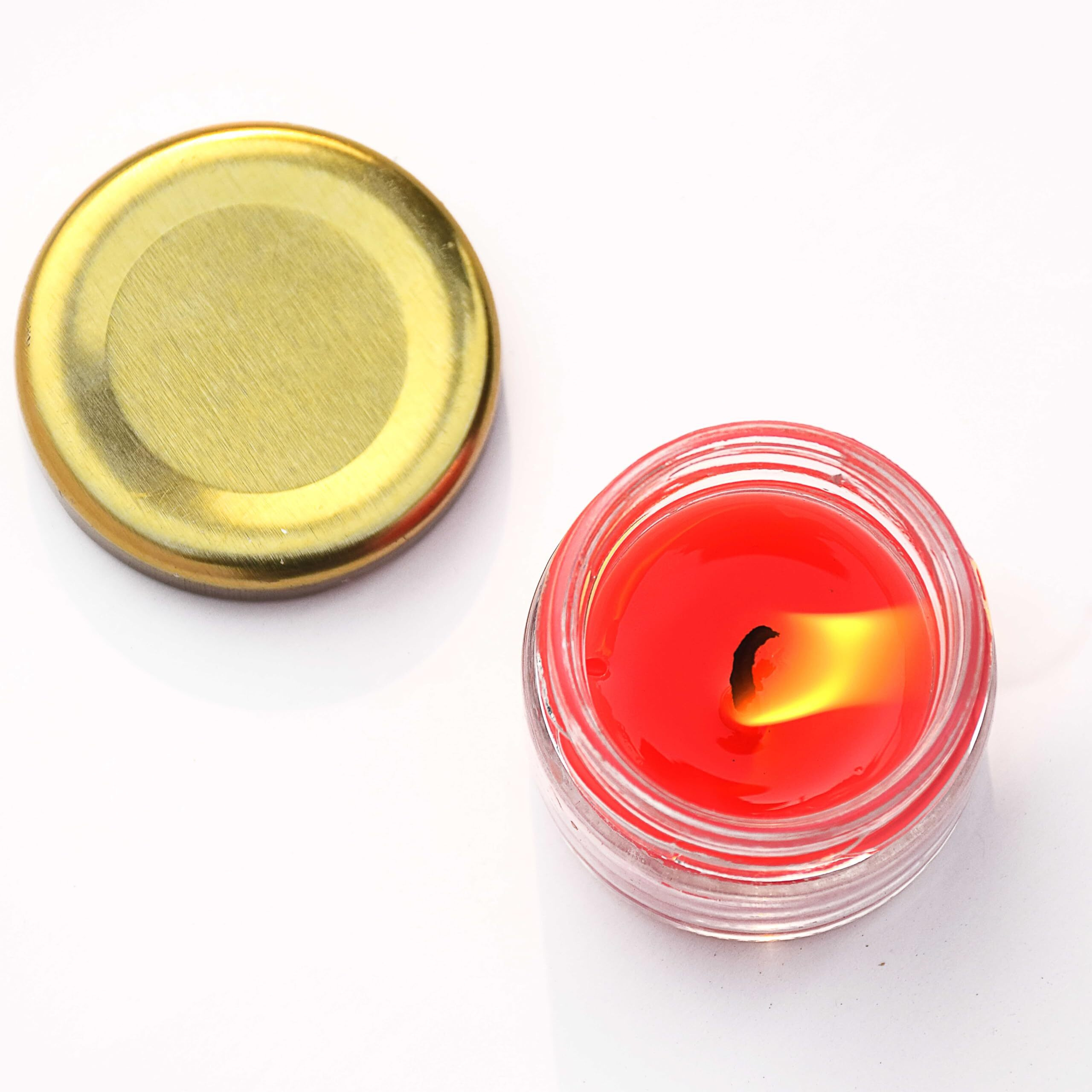 Pure Source India Scented Mini Glass Jar Candle 30 Gram Each Set of 12 pcs with Rose Fragrance
